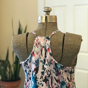 J Crew abstract racer back tank